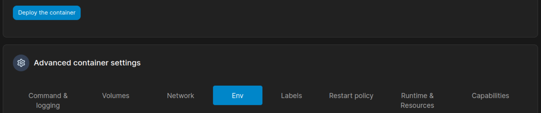 MariaDB in Docker CLI and Portainer