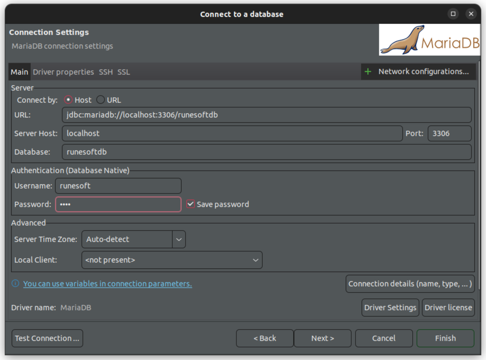 MariaDB in Docker CLI and Portainer