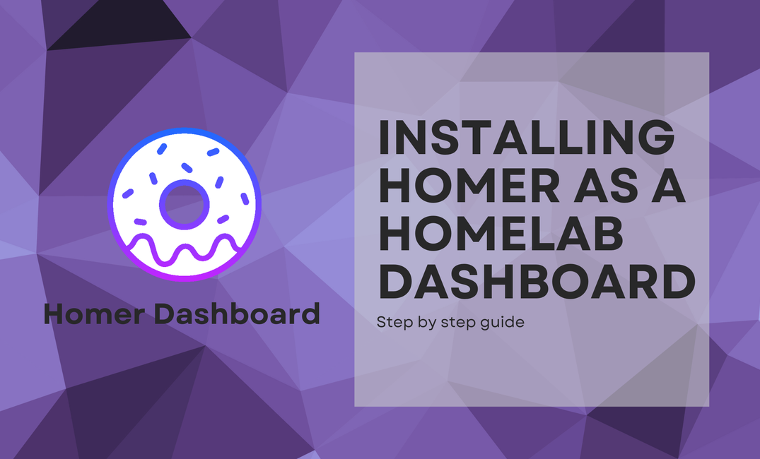 Installing Homer as a home lab dashboard