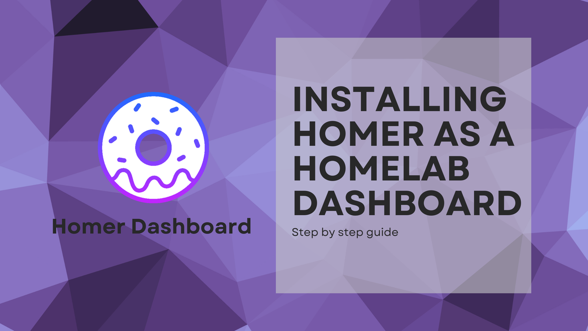 Installing Homer as a home lab dashboard
